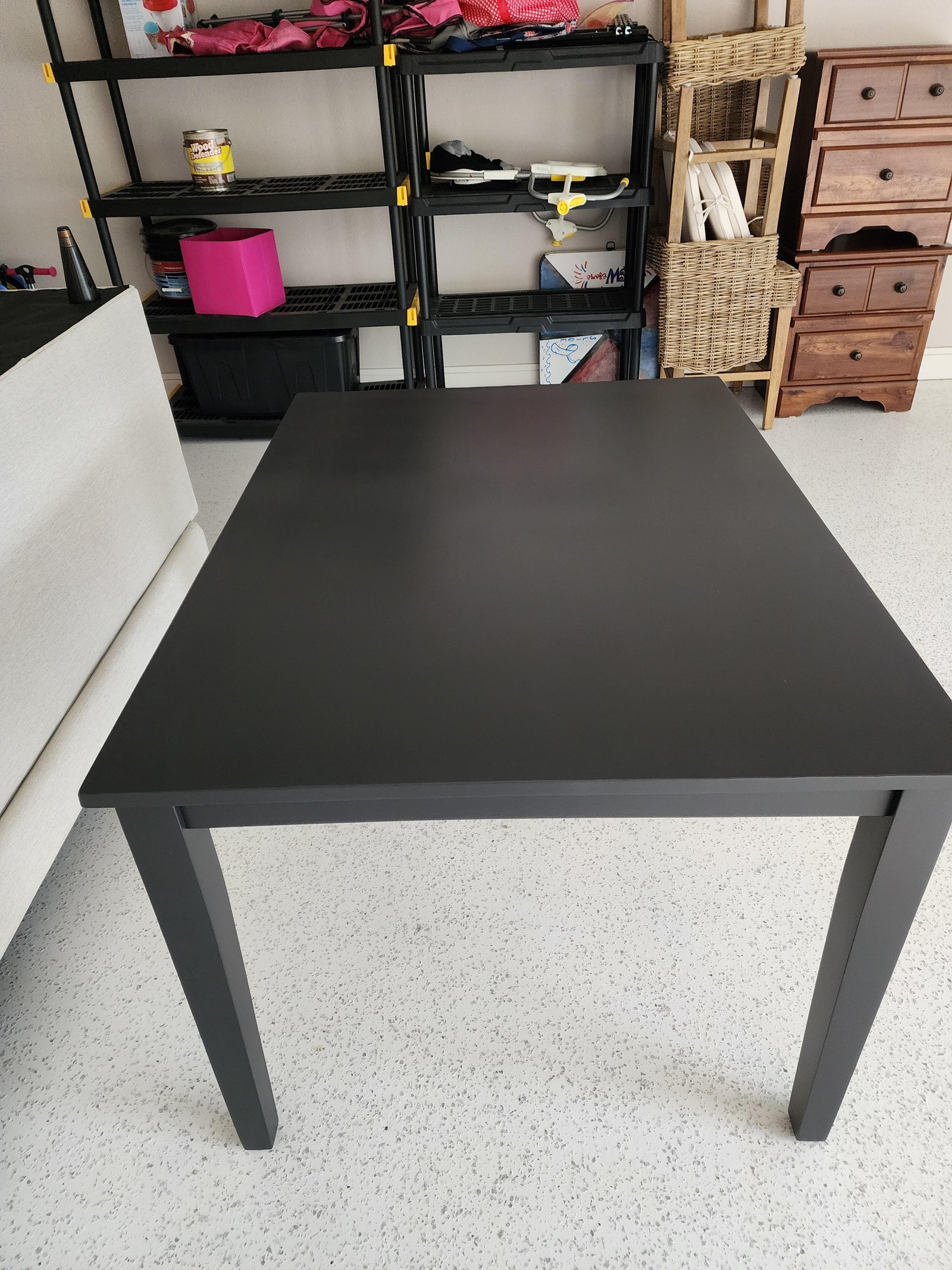 Game table after refinishing