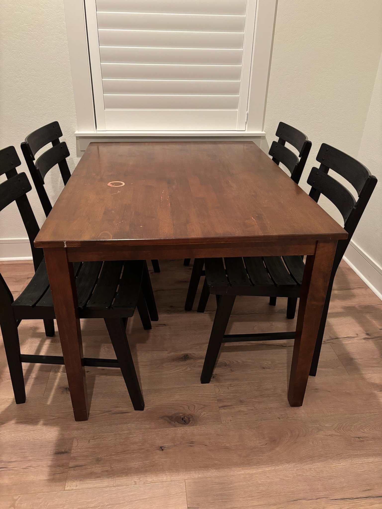 Game table before refinishing