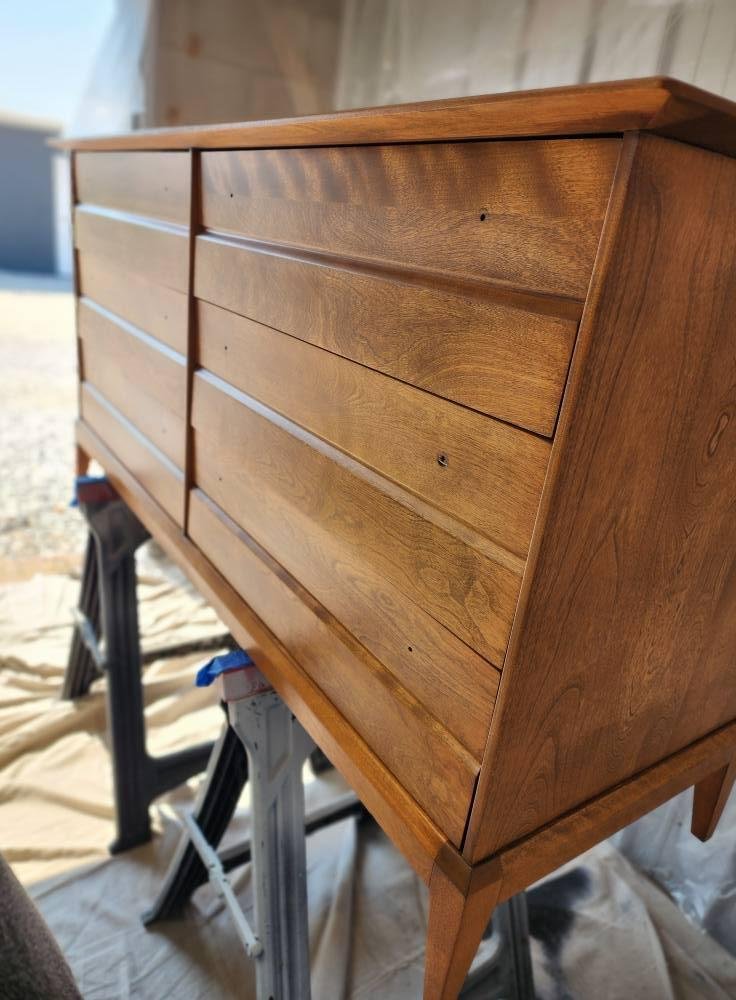 Mid-century dresser after refinishing