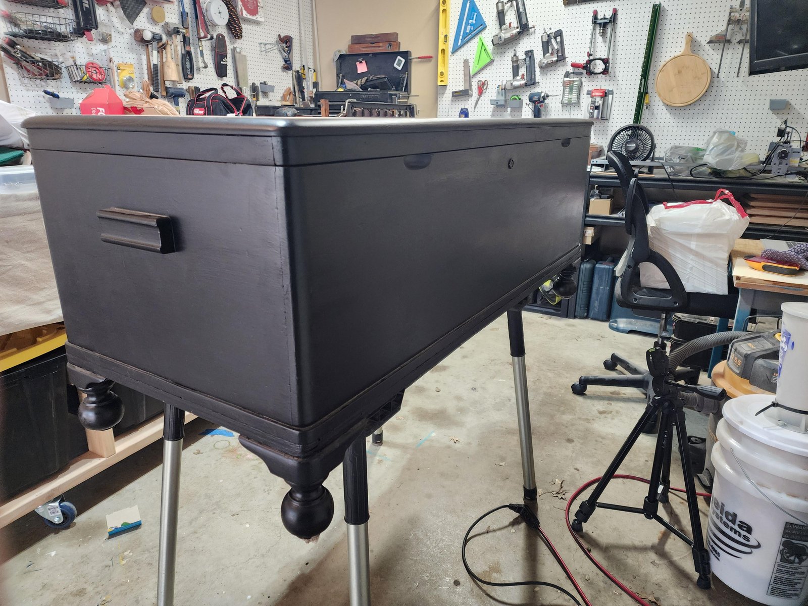 Antique trunk before restoration